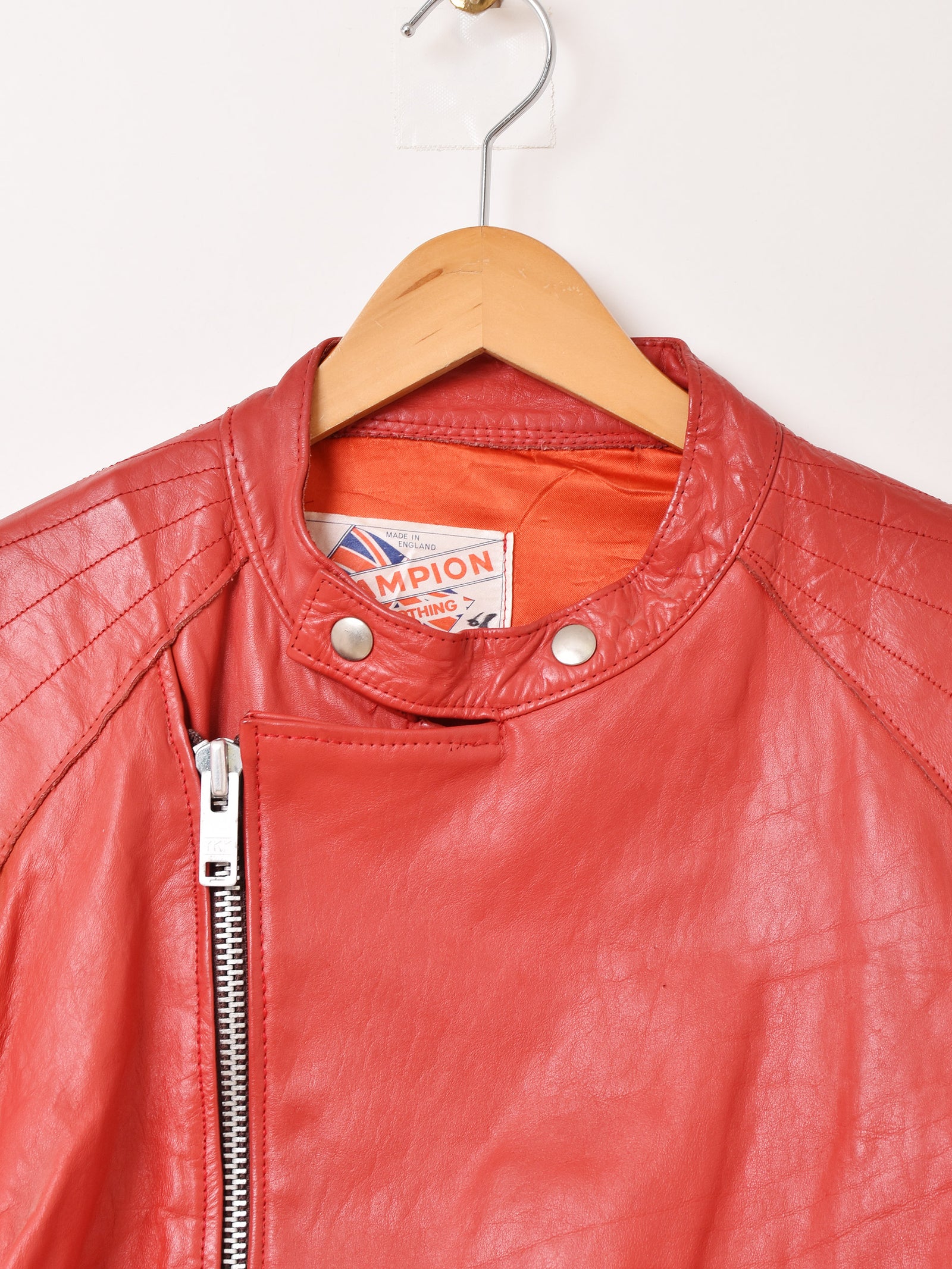 70s CHAMPION RIVETTS ナイロン レーシングジャケット 黒 赤