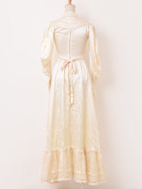 Made In USA 70's GUNNE SAX 長袖 レース ロングドレス