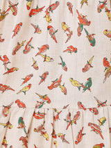 Emerald Motel バード柄 シャーリング キャミソールワンピース