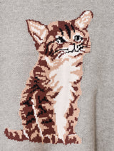 【2色展開】Meridian ネコ セーター