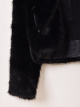 【2色展開】Meridian フェイクファー ニット ブルゾン