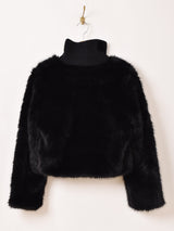 【2色展開】Meridian フェイクファー ニット ブルゾン