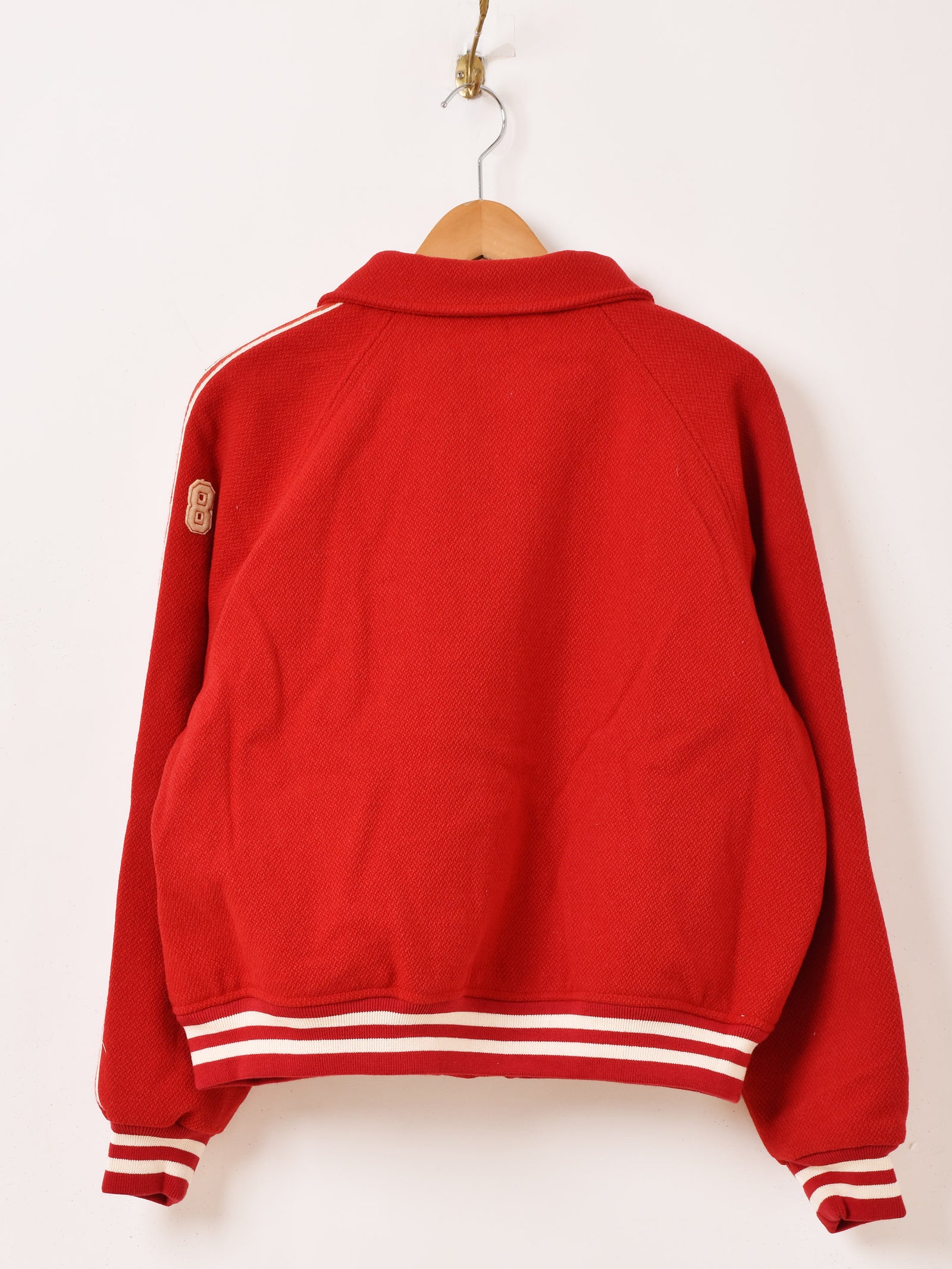 2色展開】 パッチ刺繍 ラインデザイン スタジアムジャケット – 古着屋