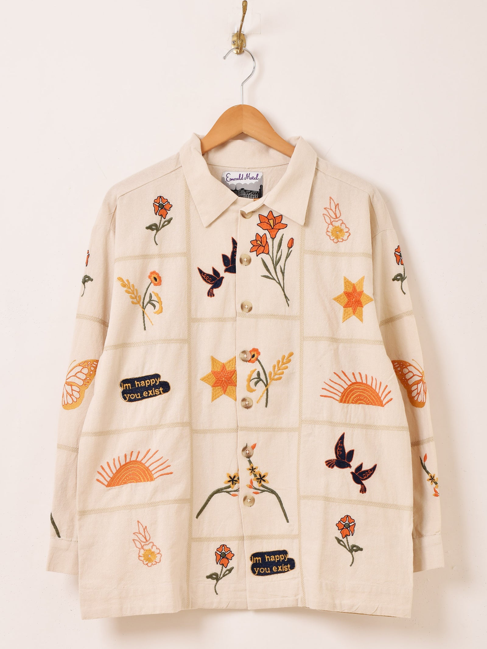 Emerald Motel パッチワーク刺繍 長袖 シャツジャケット – 古着屋Top