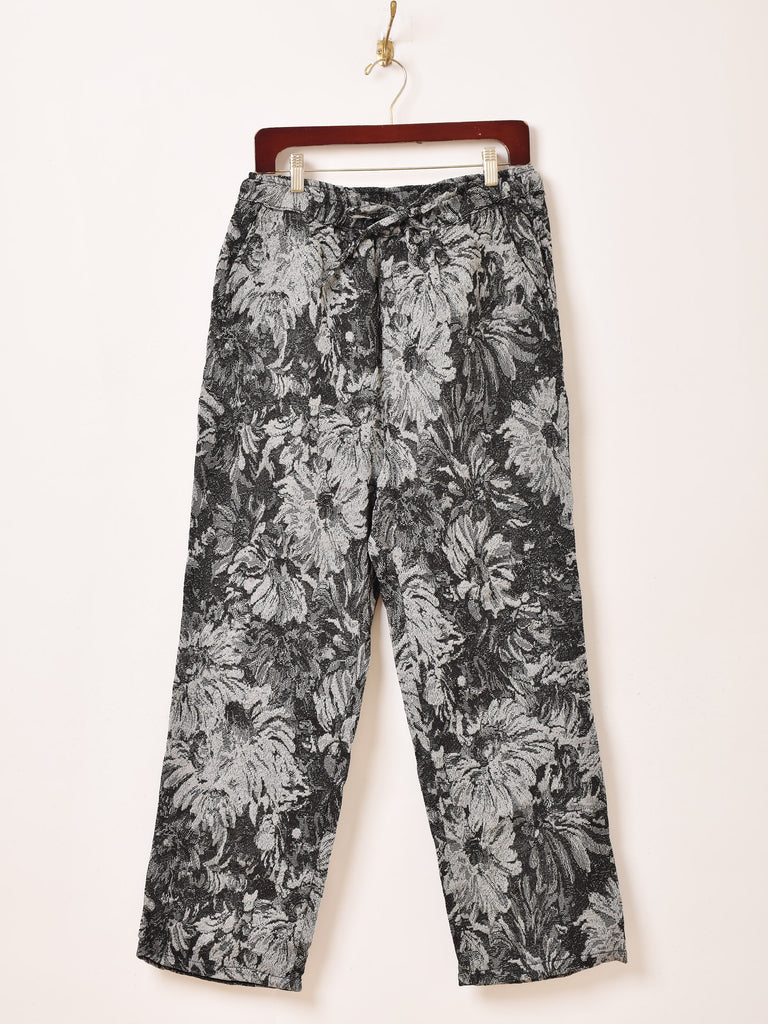 【2色展開】Backers 花柄 ゴブラン織り イージーパンツ