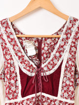 70’s ”GUNNE SAX” 花柄 長袖 ワンピース
