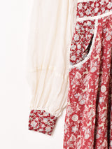 70’s ”GUNNE SAX” 花柄 長袖 ワンピース