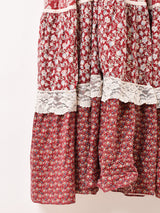 70’s ”GUNNE SAX” 花柄 長袖 ワンピース
