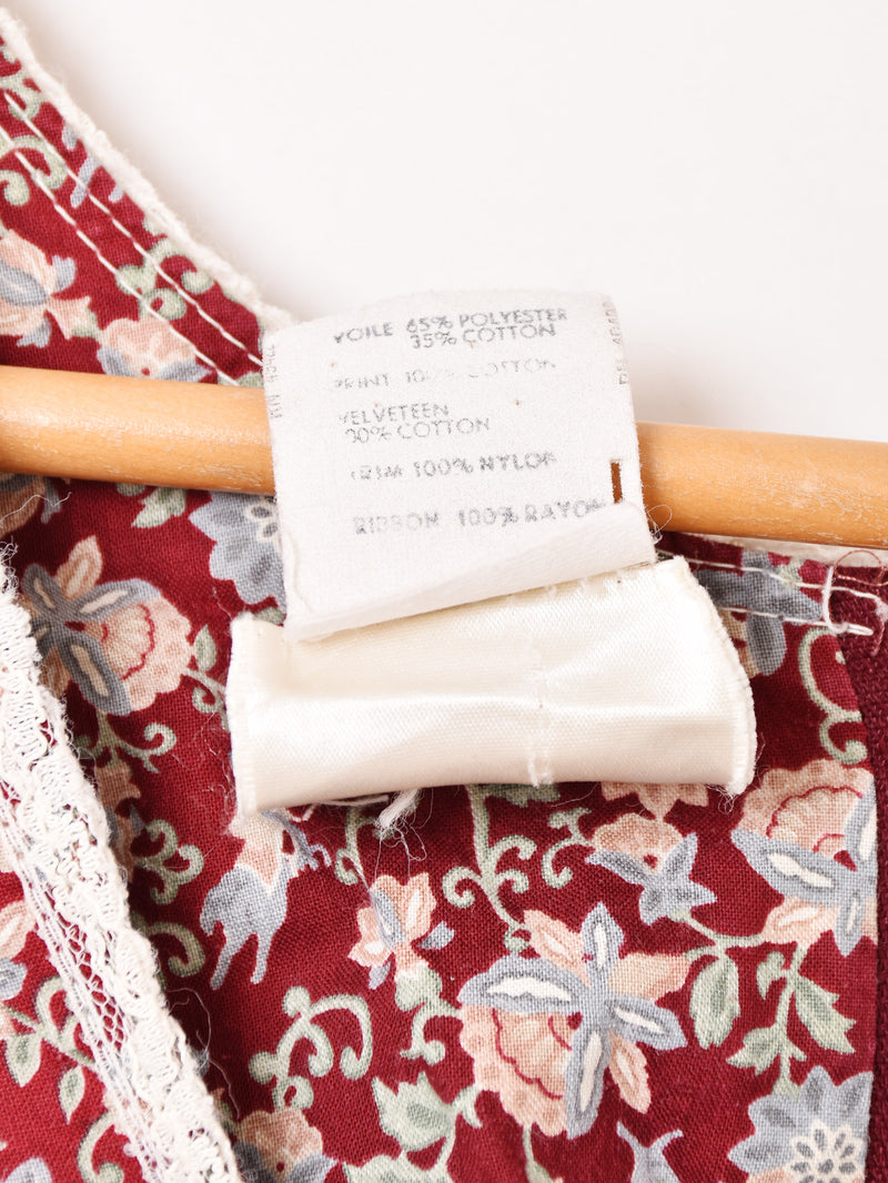 70’s ”GUNNE SAX” 花柄 長袖 ワンピース