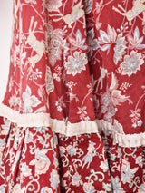 70’s ”GUNNE SAX” 花柄 長袖 ワンピース
