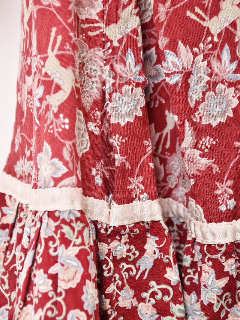 70’s ”GUNNE SAX” 花柄 長袖 ワンピース
