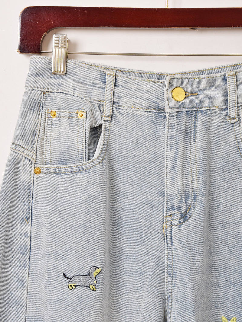 GADID ANONIEM 刺繍デニムパンツ サイズ1 Elcamino 犬 刺繍 デニムパンツ – 古着屋Top of the Hillのネット通販