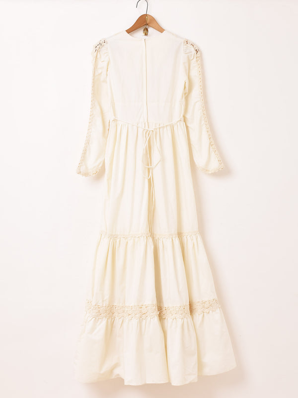 70's ”GUNNE SAX" キナリ 長袖 ワンピース