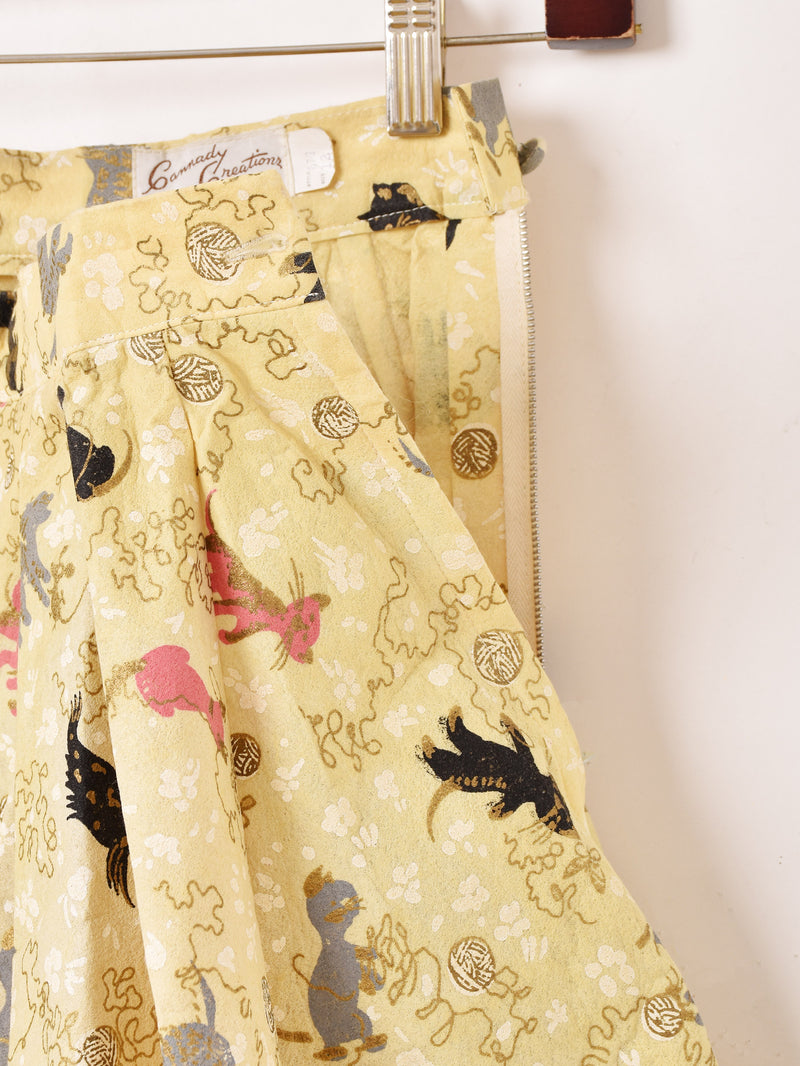 50's "Cannady Creations Hollywood" アニマルプリント サーキュラースカート