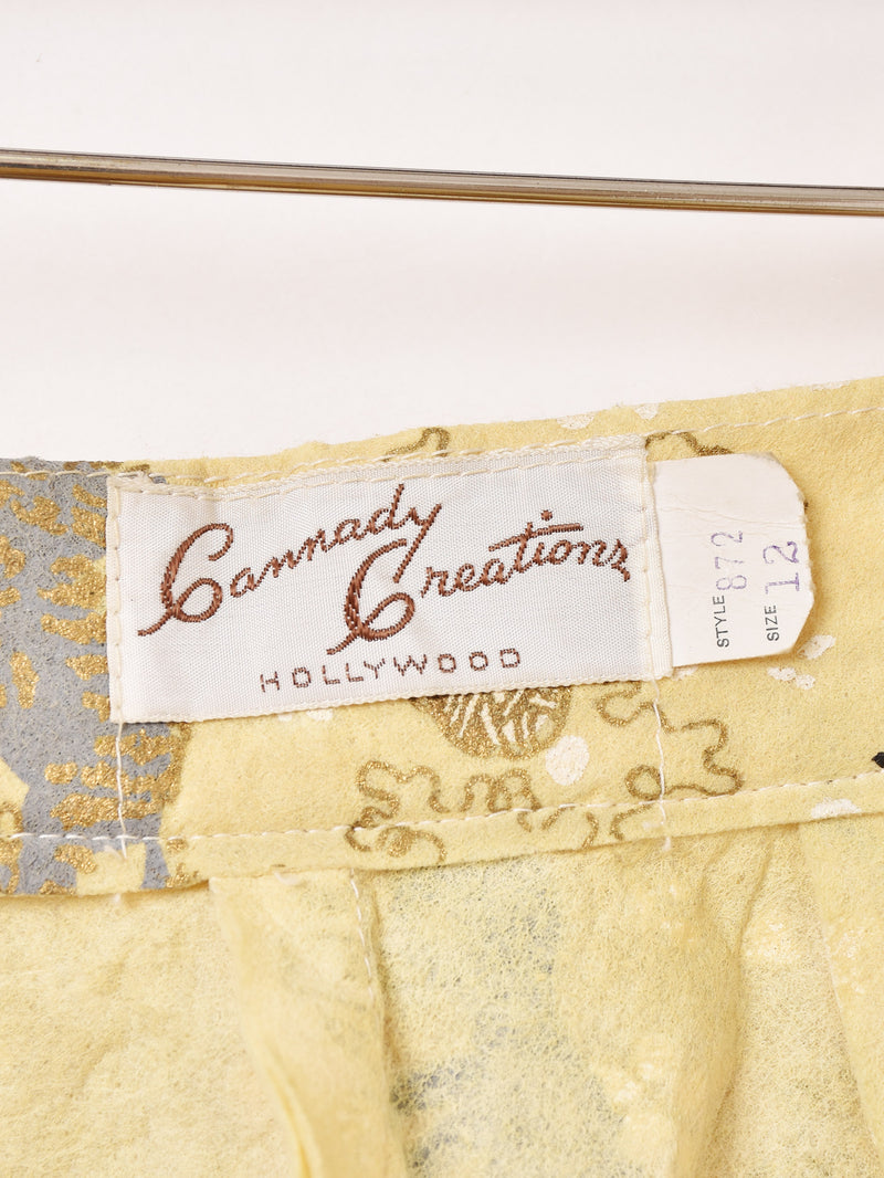 50's "Cannady Creations Hollywood" アニマルプリント サーキュラースカート