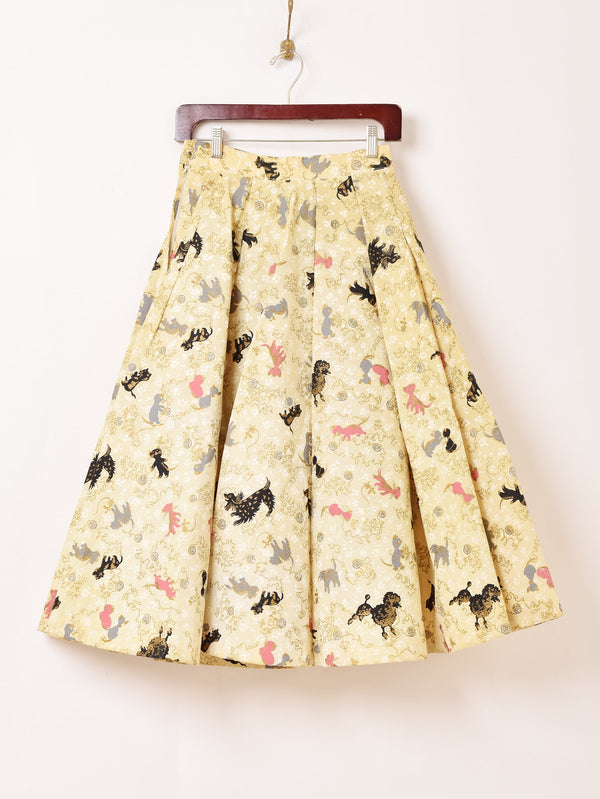 50's "Cannady Creations Hollywood" アニマルプリント サーキュラースカート