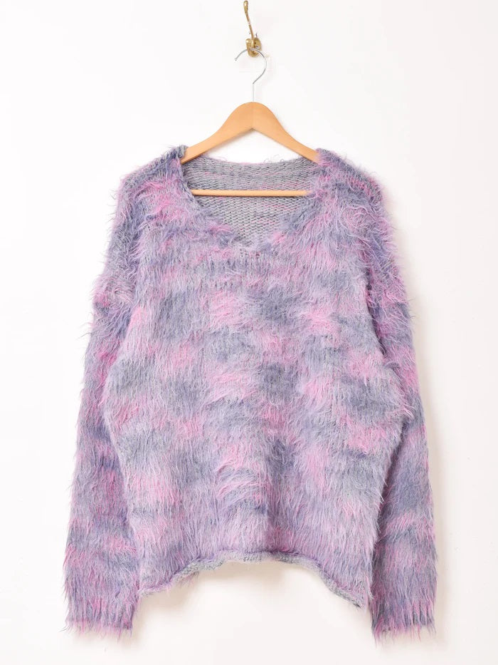 3色展開】Meridian ミックスカラー シャギー セーター – 古着屋Top of