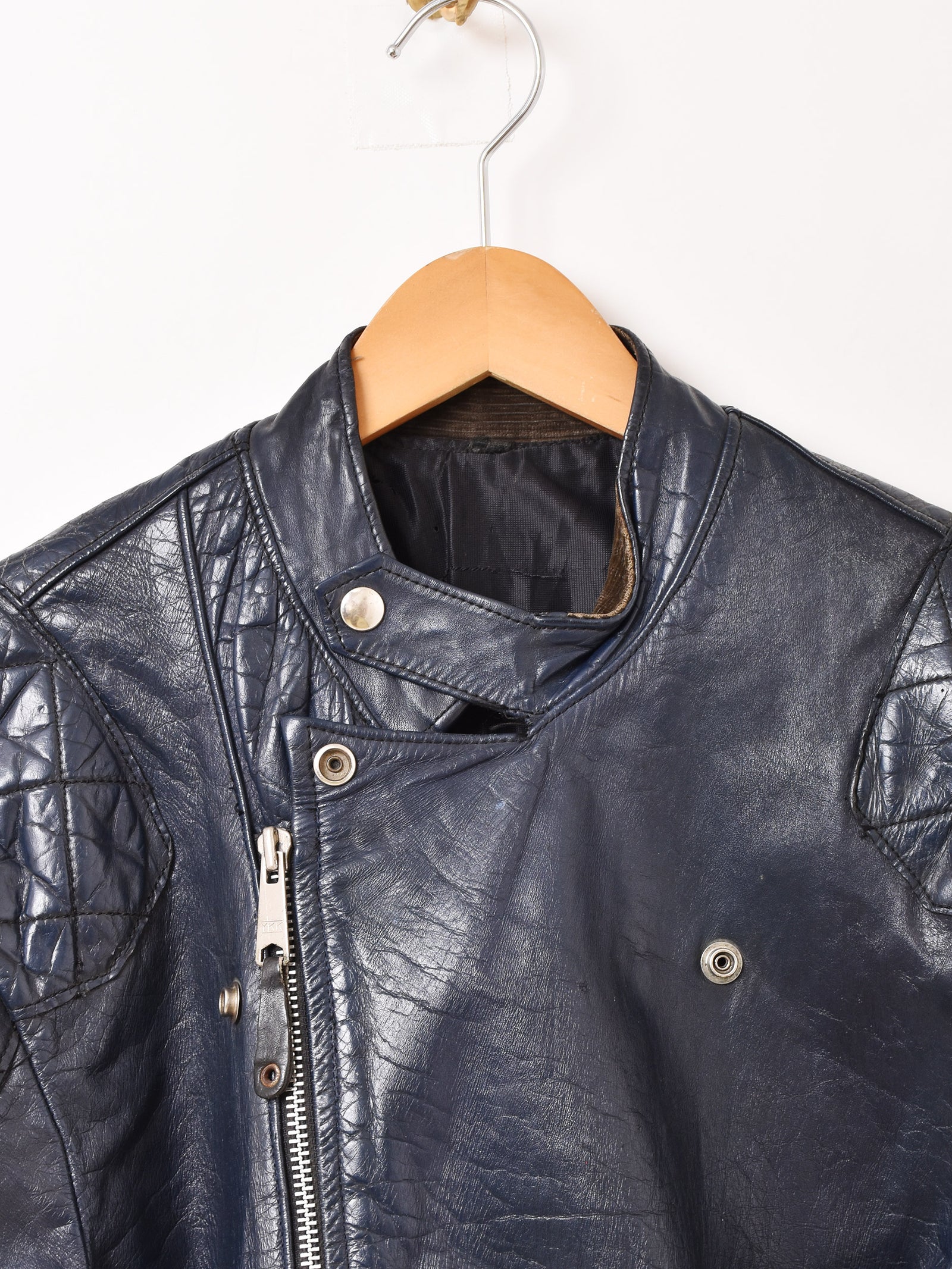 Vintage Leather Motorcycle Jacket – 古着屋Top of the Hillのネット