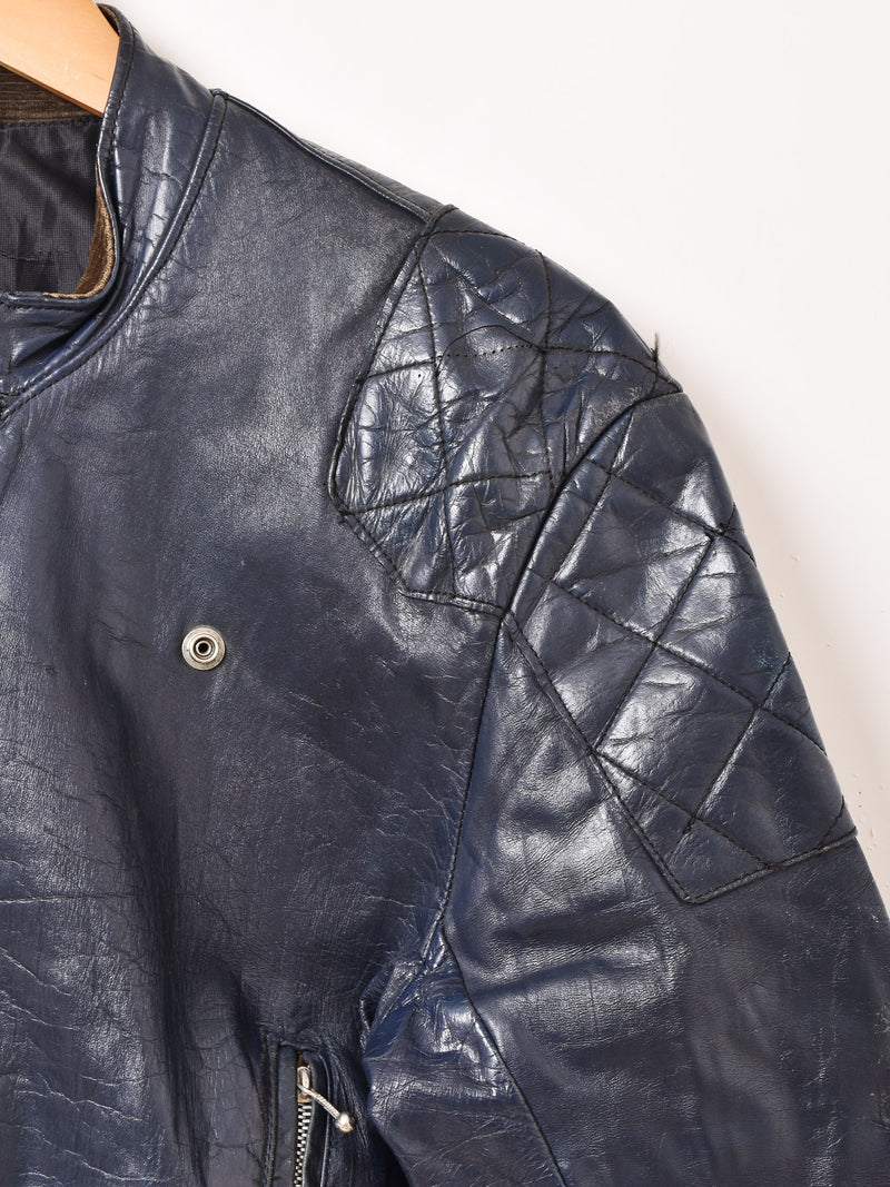 Vintage Leather Motorcycle Jacket