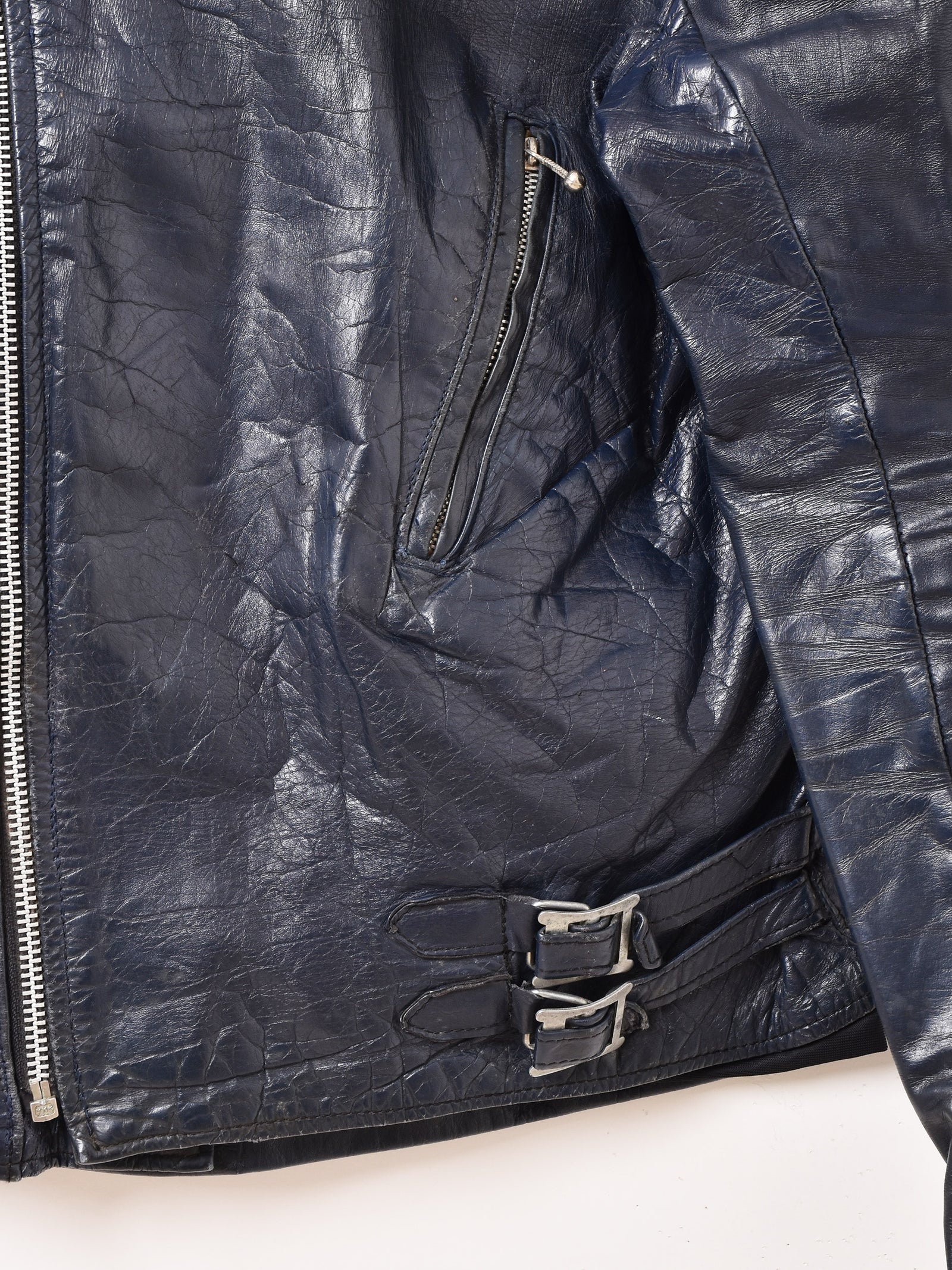 Vintage Leather Motorcycle Jacket – 古着屋Top of the Hillのネット