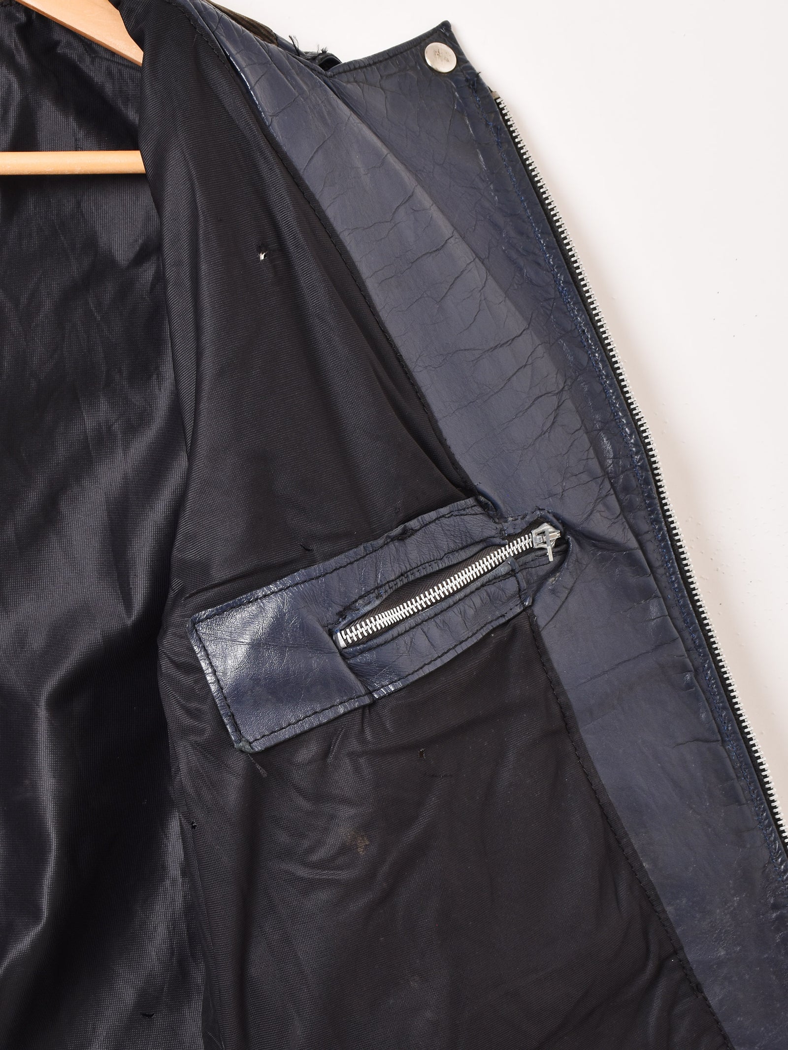 Vintage Leather Motorcycle Jacket – 古着屋Top of the Hillのネット