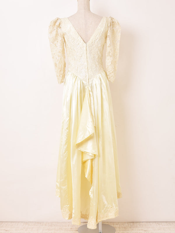 Made in USA 70's レース 七分袖 ドレス