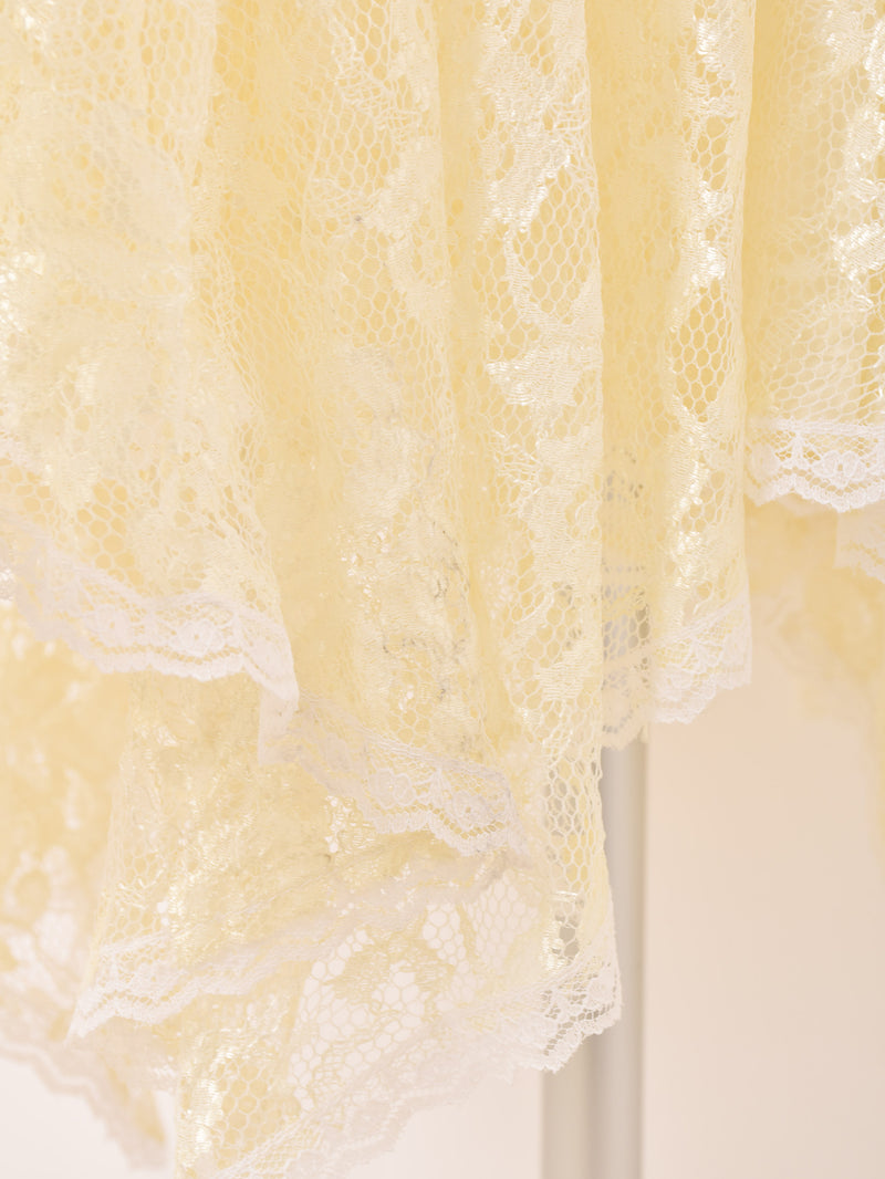 Made In USA 80's "GUNNE SAX" ベアトップ レースドレス