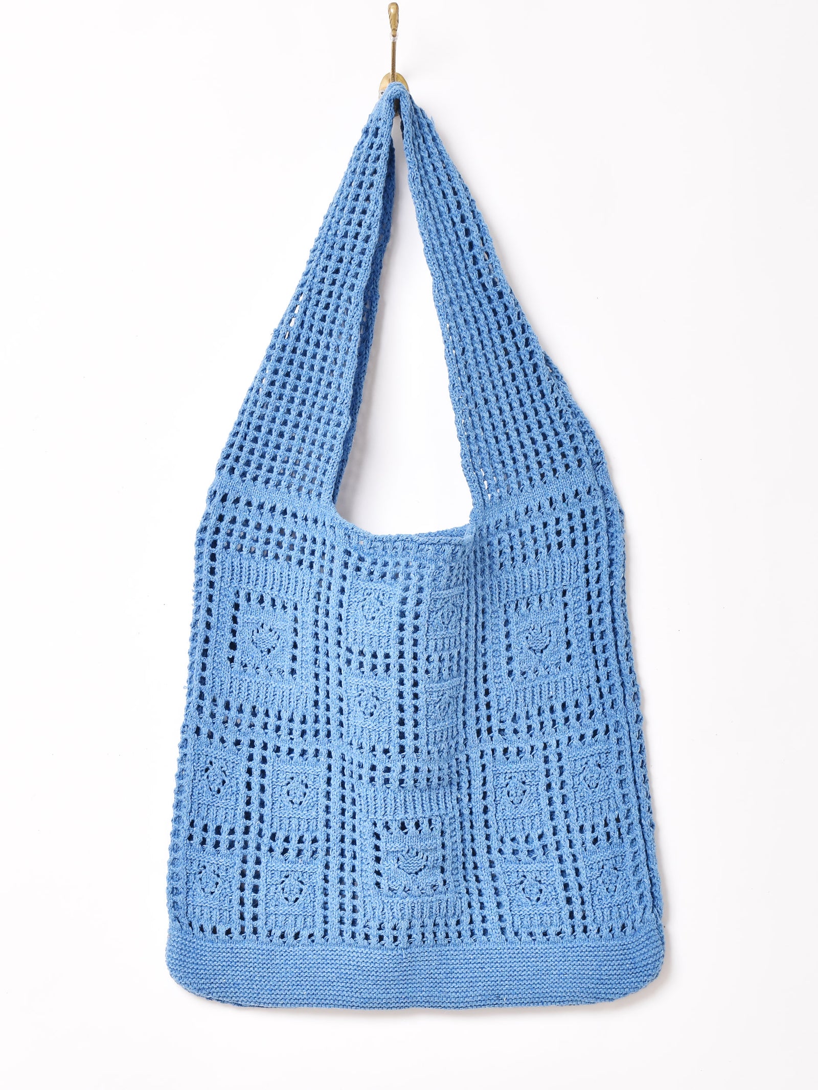 3色展開】スクエアパターン クロシェ トートバッグ – 古着屋Top