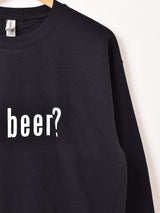 プリント スウェットシャツ「gut beer?」