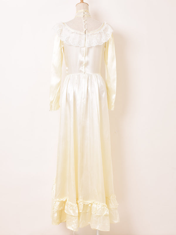 70's ”GUNNE SAX" 長袖 プレーリードレス