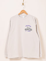 【2色展開】 プリント ロングスリーブTシャツ「LONG BEACH」