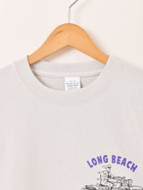 【2色展開】 プリント ロングスリーブTシャツ「LONG BEACH」