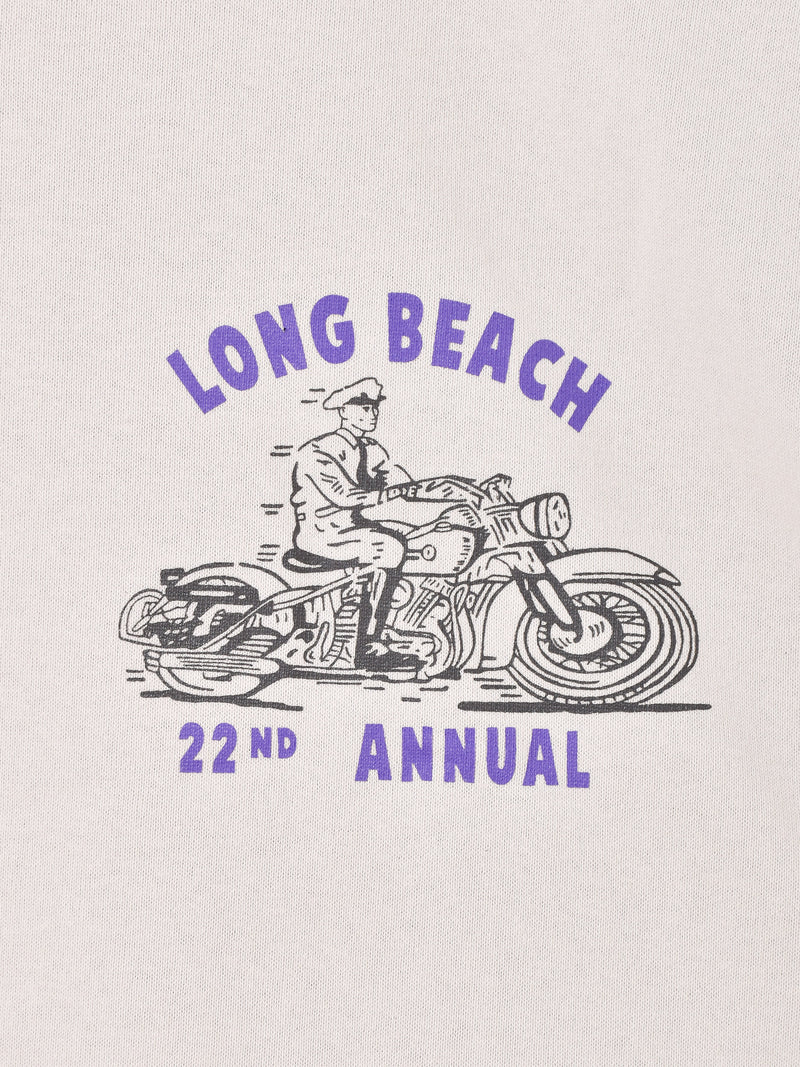 【2色展開】 プリント ロングスリーブTシャツ「LONG BEACH」
