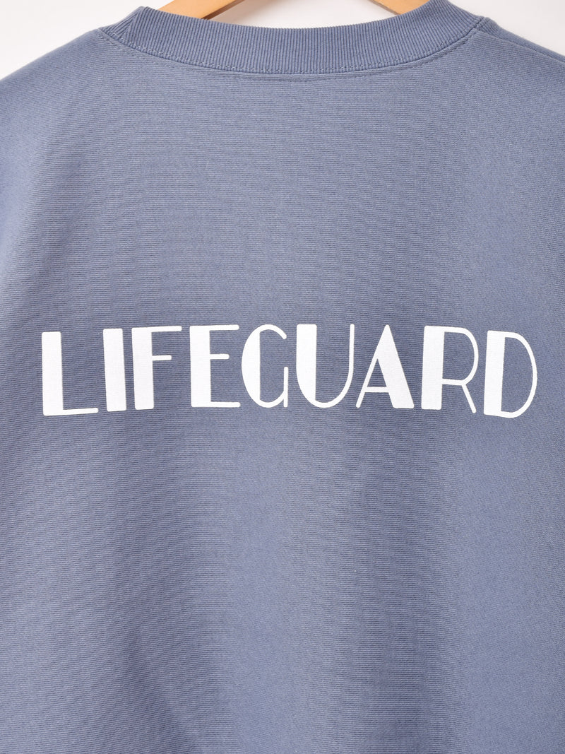 【2色展開】 プリント ヘビーオンス スウェットシャツ「LIFE GUARD」