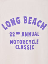 【2色展開】 プリント ロングスリーブTシャツ「LONG BEACH」