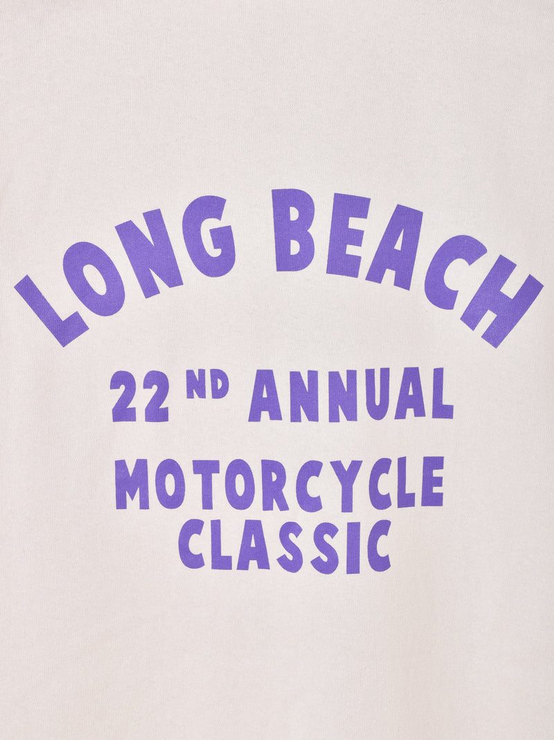 【2色展開】 プリント ロングスリーブTシャツ「LONG BEACH」