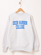 【2色展開】 プリント ヘビーオンス スウェットシャツ「DEER HARBOR COLLEGE」