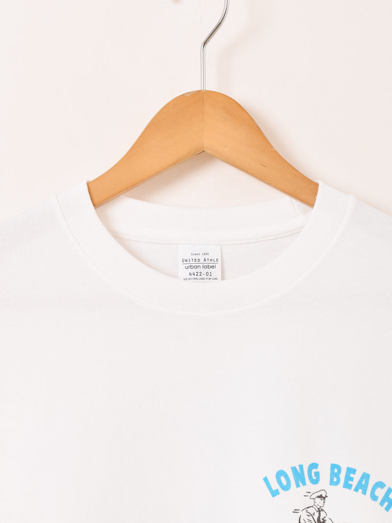 【2色展開】 プリント ロングスリーブTシャツ「LONG BEACH」
