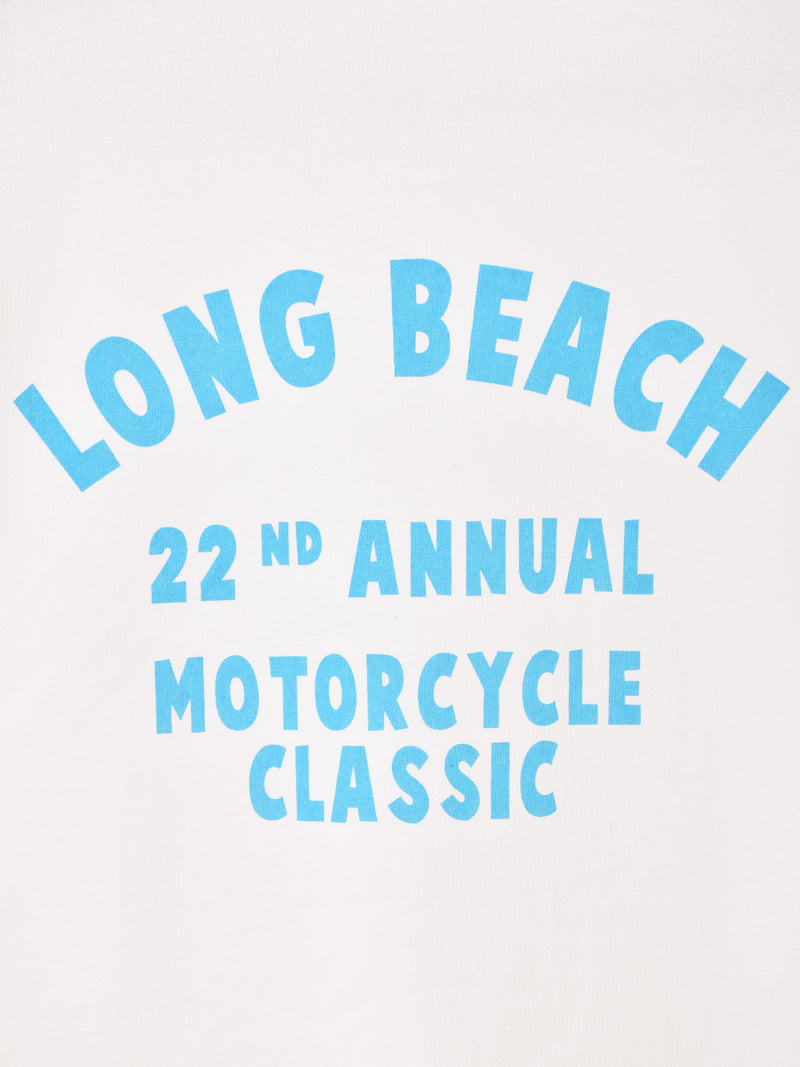 【2色展開】 プリント ロングスリーブTシャツ「LONG BEACH」
