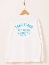 【2色展開】 プリント ロングスリーブTシャツ「LONG BEACH」