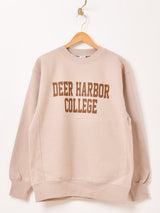 【2色展開】 プリント ヘビーオンス スウェットシャツ「DEER HARBOR COLLEGE」