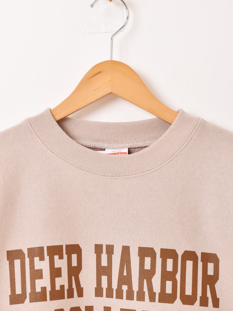 【2色展開】 プリント ヘビーオンス スウェットシャツ「DEER HARBOR COLLEGE」