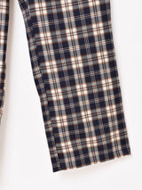 【3色展開】Meridian チェック柄 レイヤード スカートパンツ