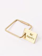 ロック&プレート キーホルダー 「BE HAPPY」