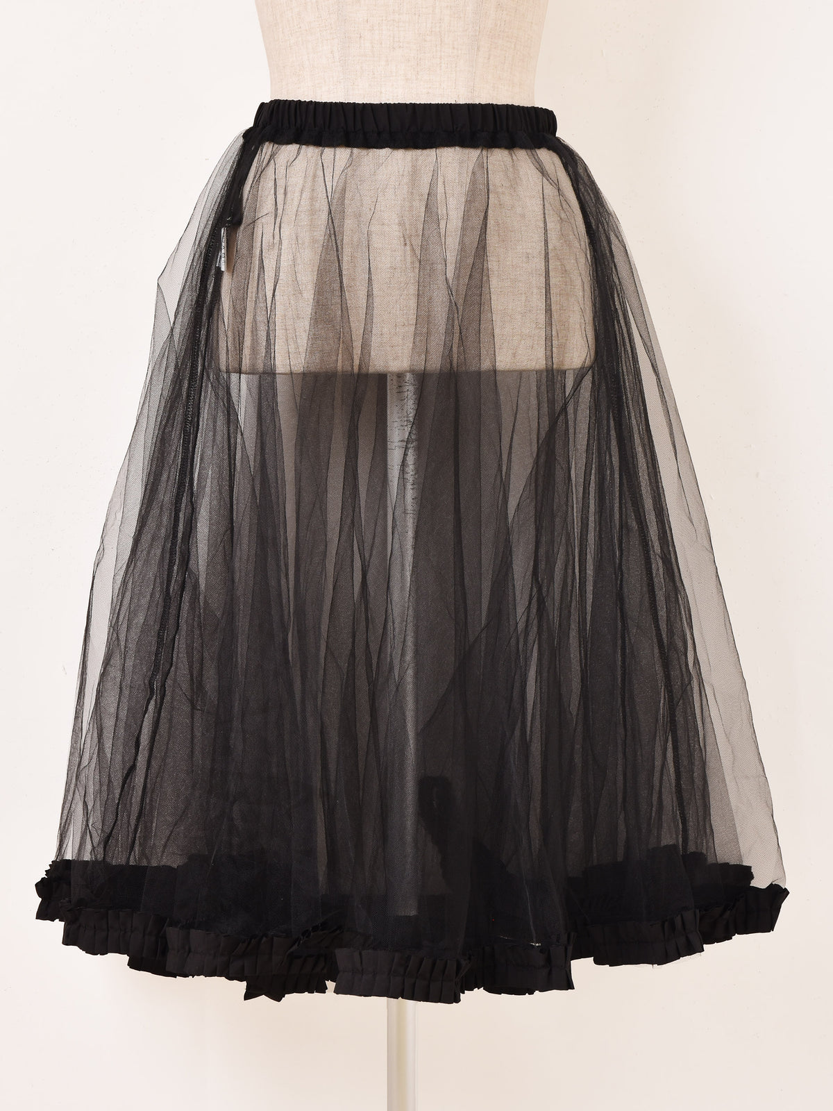 古着　ヴィンテージ　vintage スカート　ボリュームスカート　花柄　レース EU VINTAGE FLOWER PATTERNED FRILL DESIGN LONG SKIRT