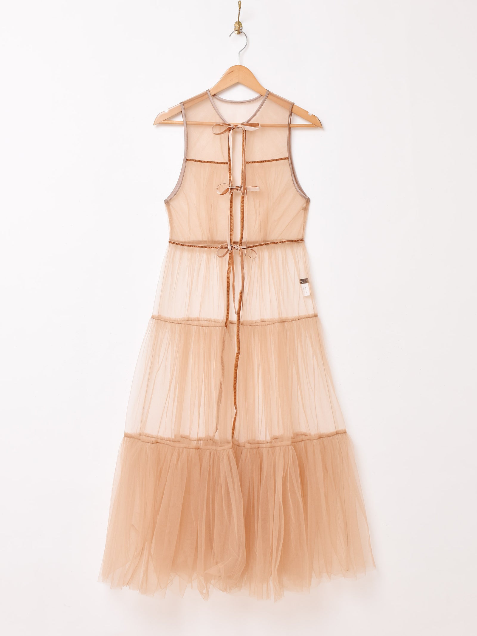 FENDI チュール デザイン ノースリーブ ワンピース インナー付き FENDI チュール デザイン ノースリーブ ワンピース インナー付き FENDI