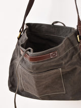 【2色展開】ワックスドコットン ショルダーバッグ