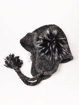 【3色展開】ポンポンファー イヤーマフ ニットキャップ