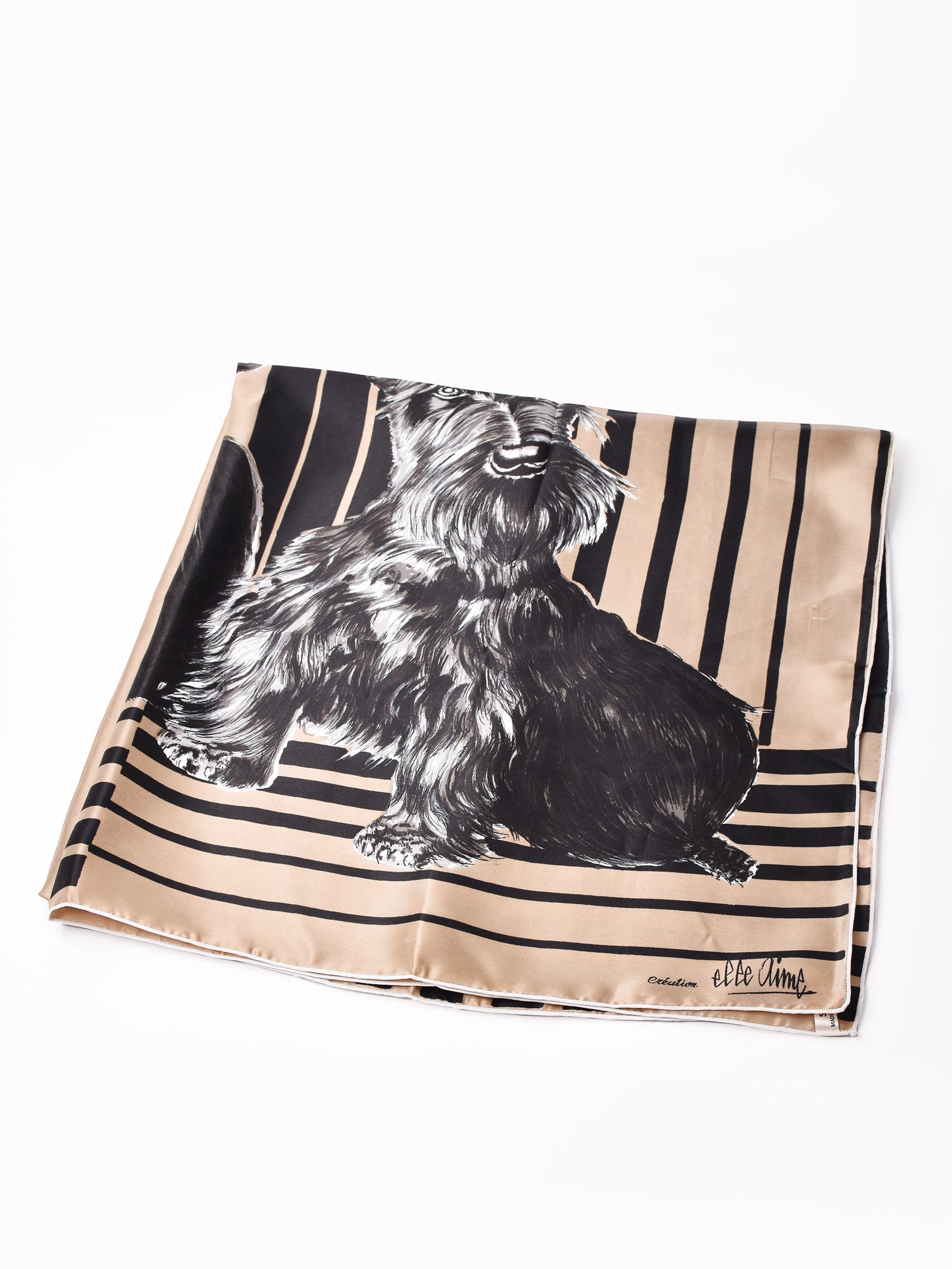 フランス製 犬 スコティッシュテリア スカーフ – 古着屋Top of the