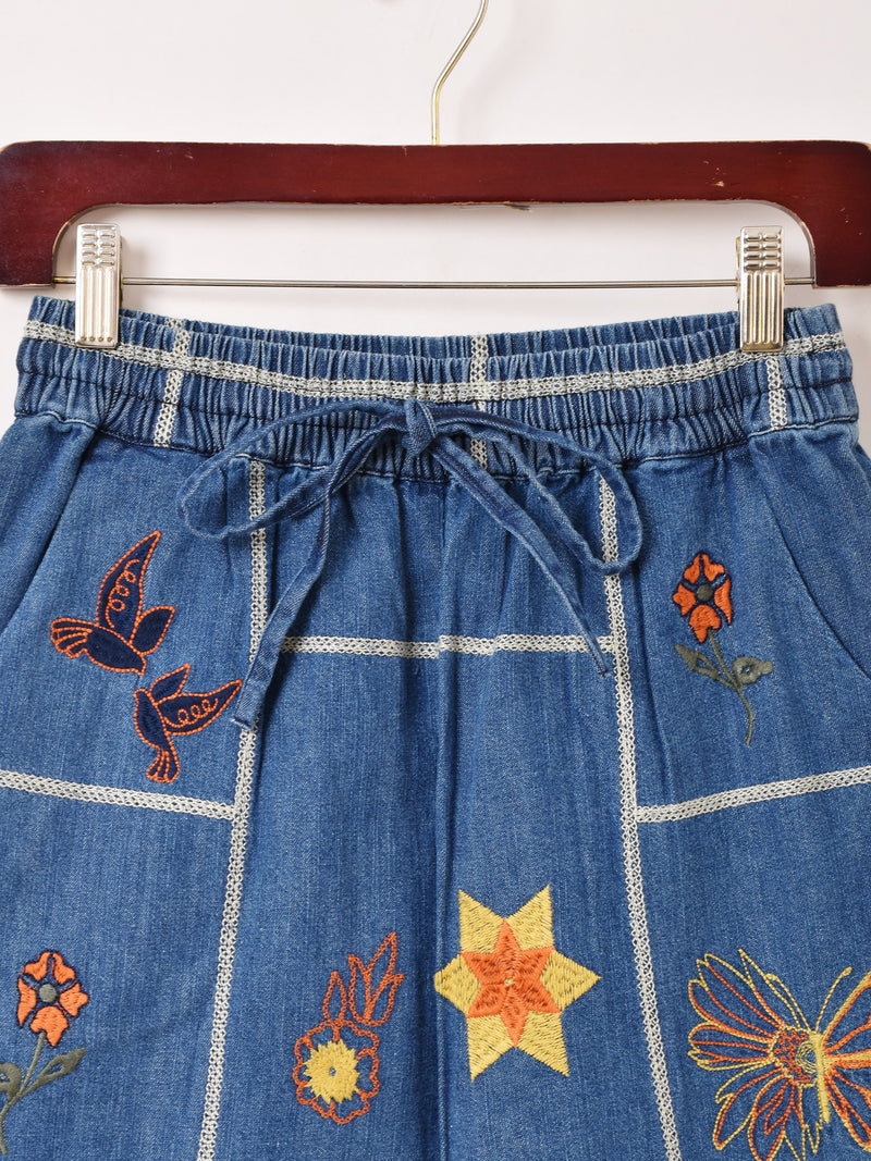 Emerald Motel パッチワーク刺繍 イージー デニムパンツ – 古着屋Top